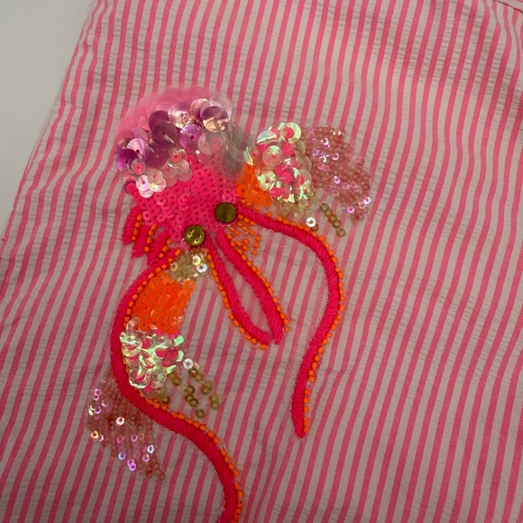 Lilly Pulitzer SZ 6 Callahan Party Women’s Short Pink White Stripe Seers… - Picture 3 of 11